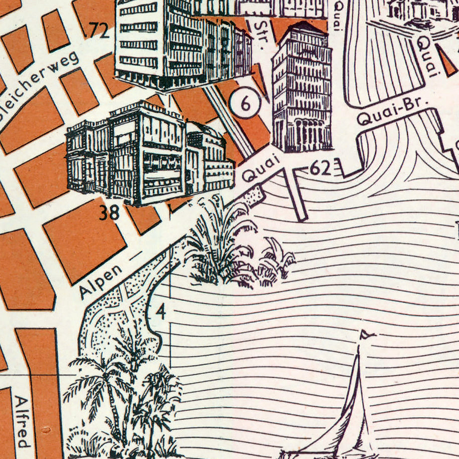 a drawing of a map of a city