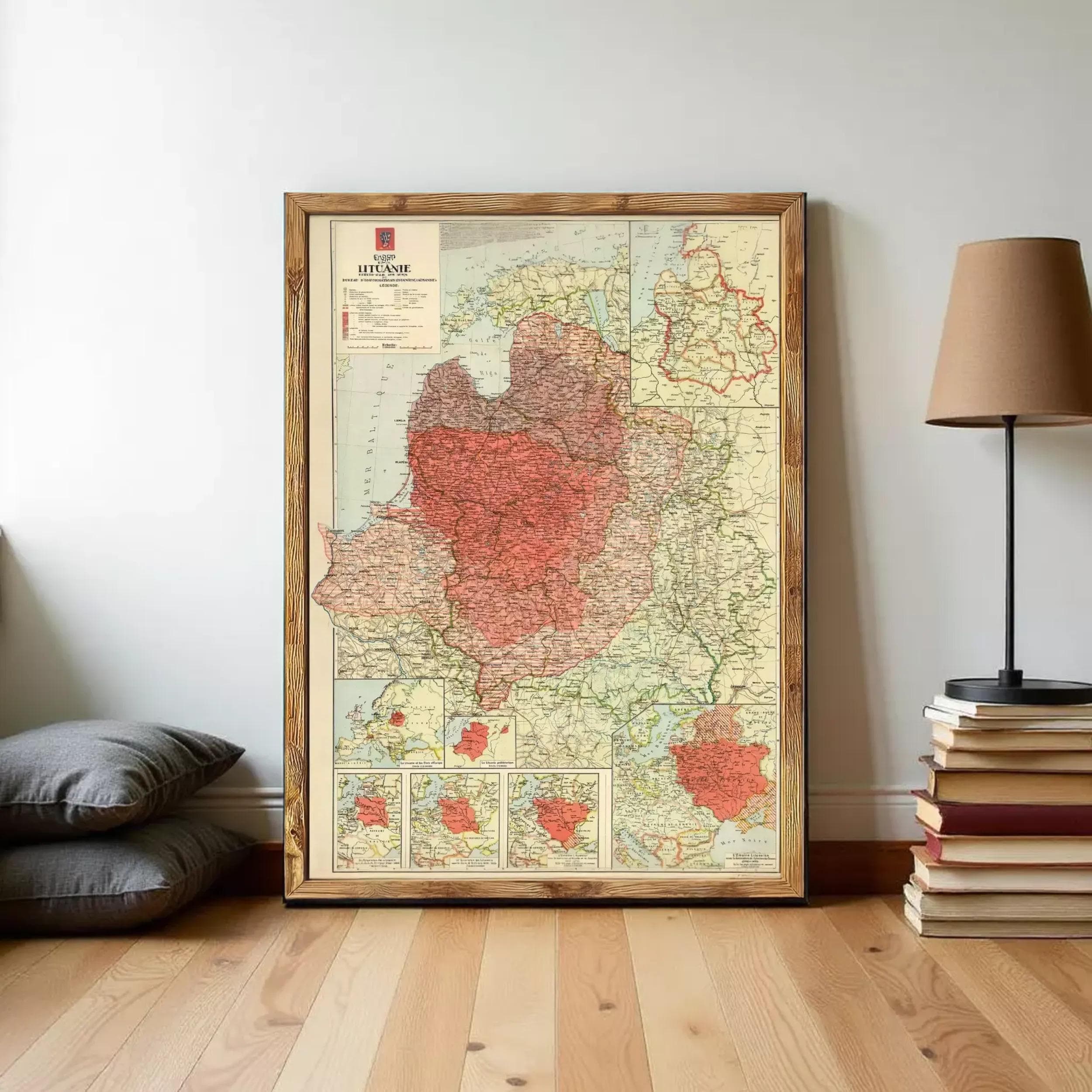 The image is a framed map of the Soviet Union, showing the different regions and their boundaries.