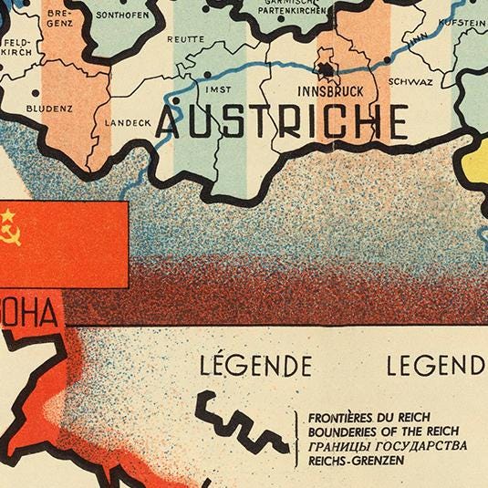 The image is a map of Europe, specifically focusing on the country of Austria. It includes the country's borders, major cities, and other geographical features. The map is colorful and detailed, providing a clear representation of the country's location and surrounding areas.