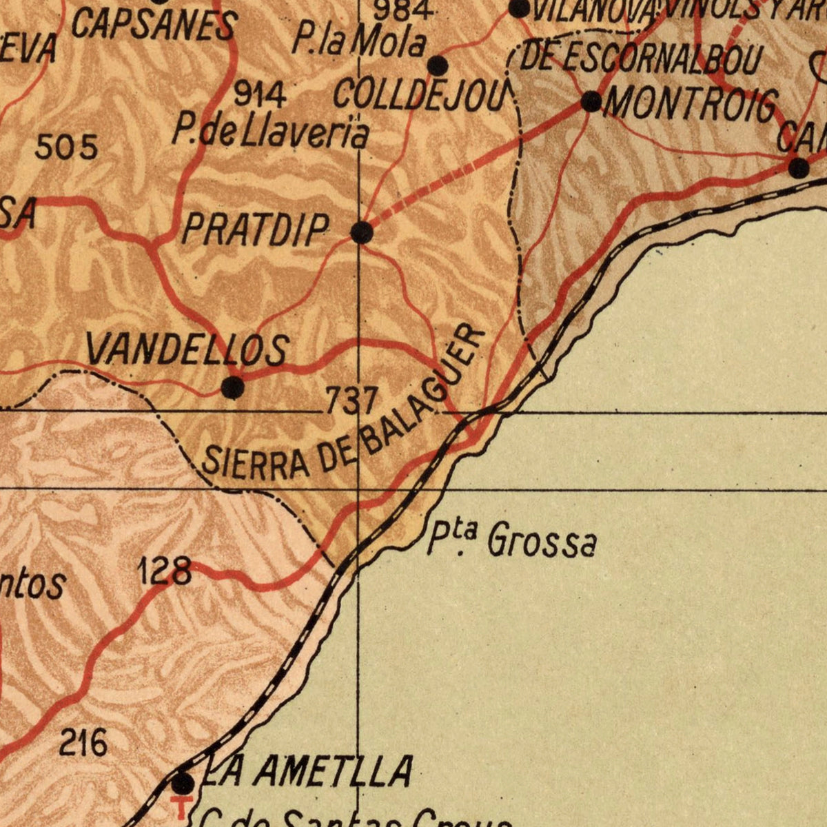 The image is a map showing the geographical location of various places, including roads, cities, and landmarks.