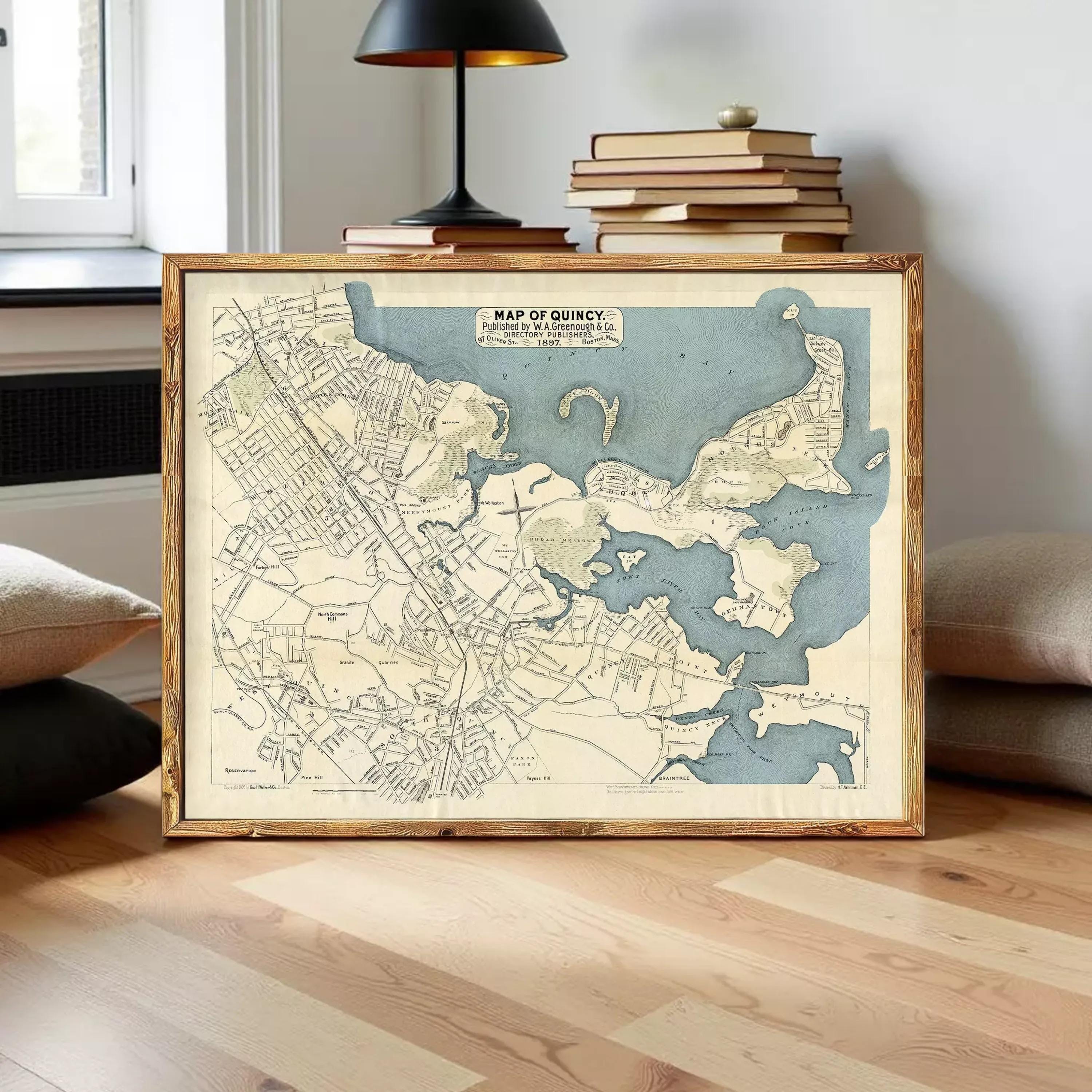 The image is a framed vintage map of the city of Bexley, New York, depicting the city's streets and surrounding areas.