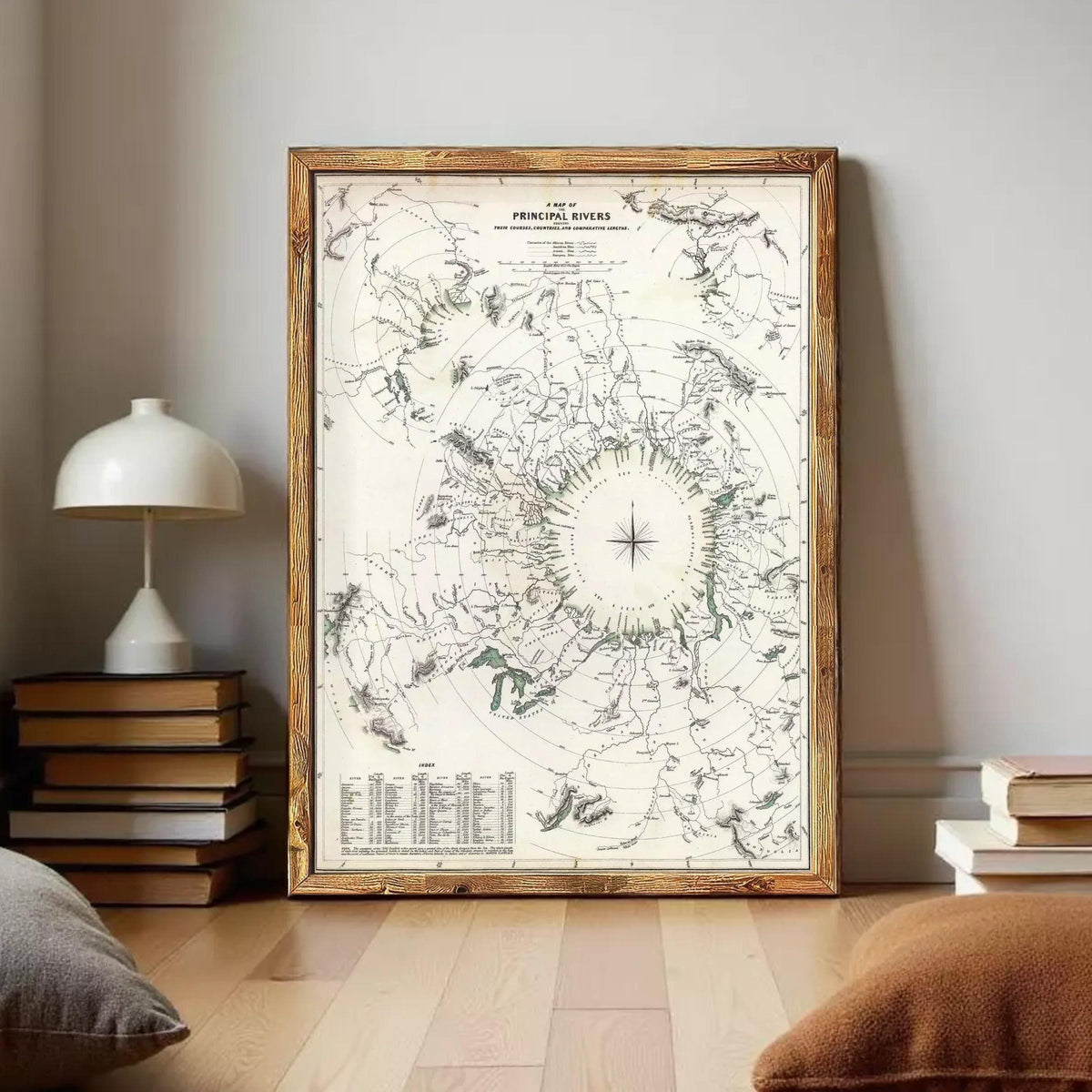 The image is a framed map of the Prince's Islands, which is a collection of islands located in the Arctic region.