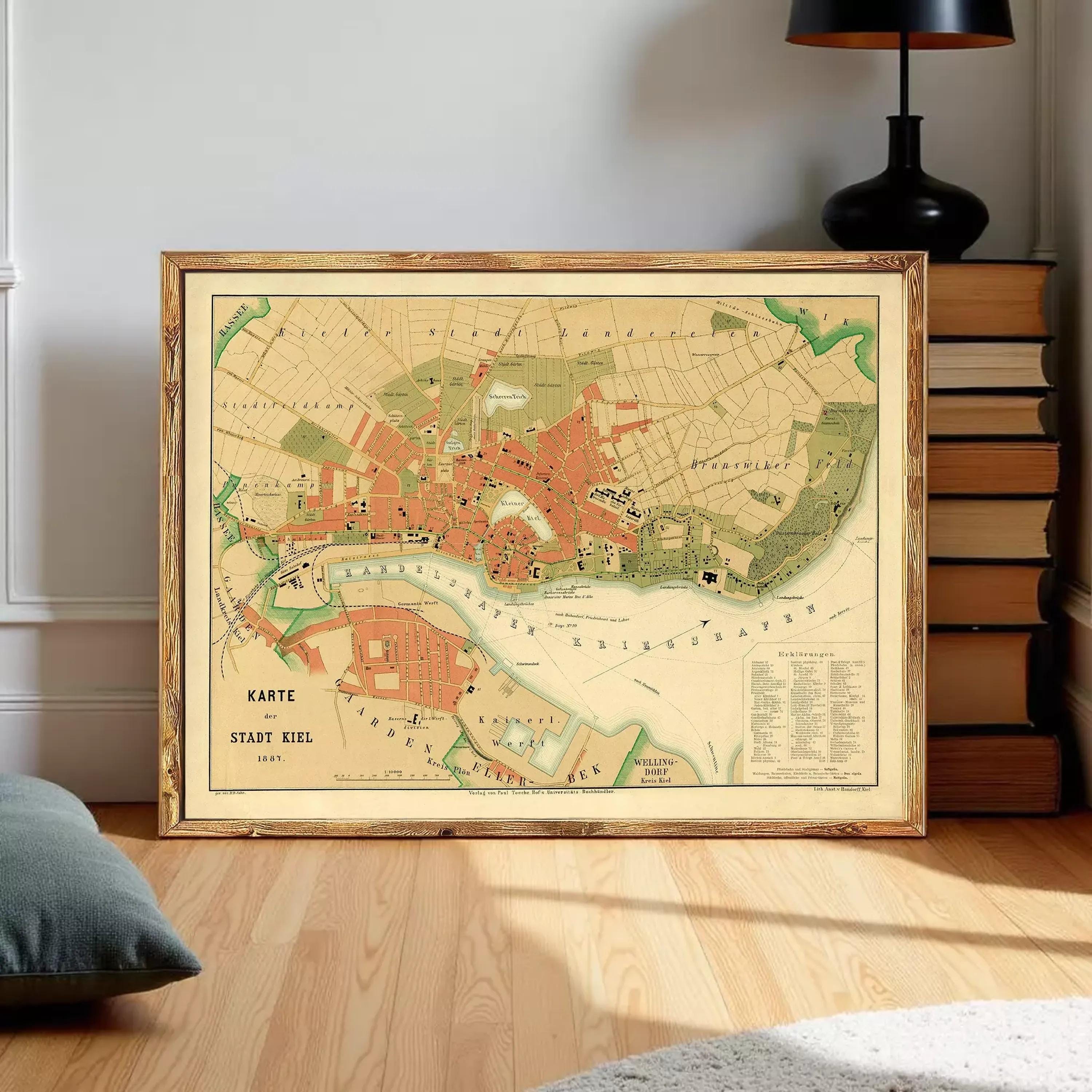 The image is a framed map of the city of Karste, Germany, dated 1810.