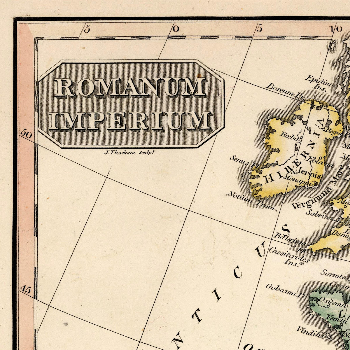 The image is a map of the Romanum Imperium, which is a region in the Mediterranean Sea. The map is detailed and includes various islands and coastal areas.