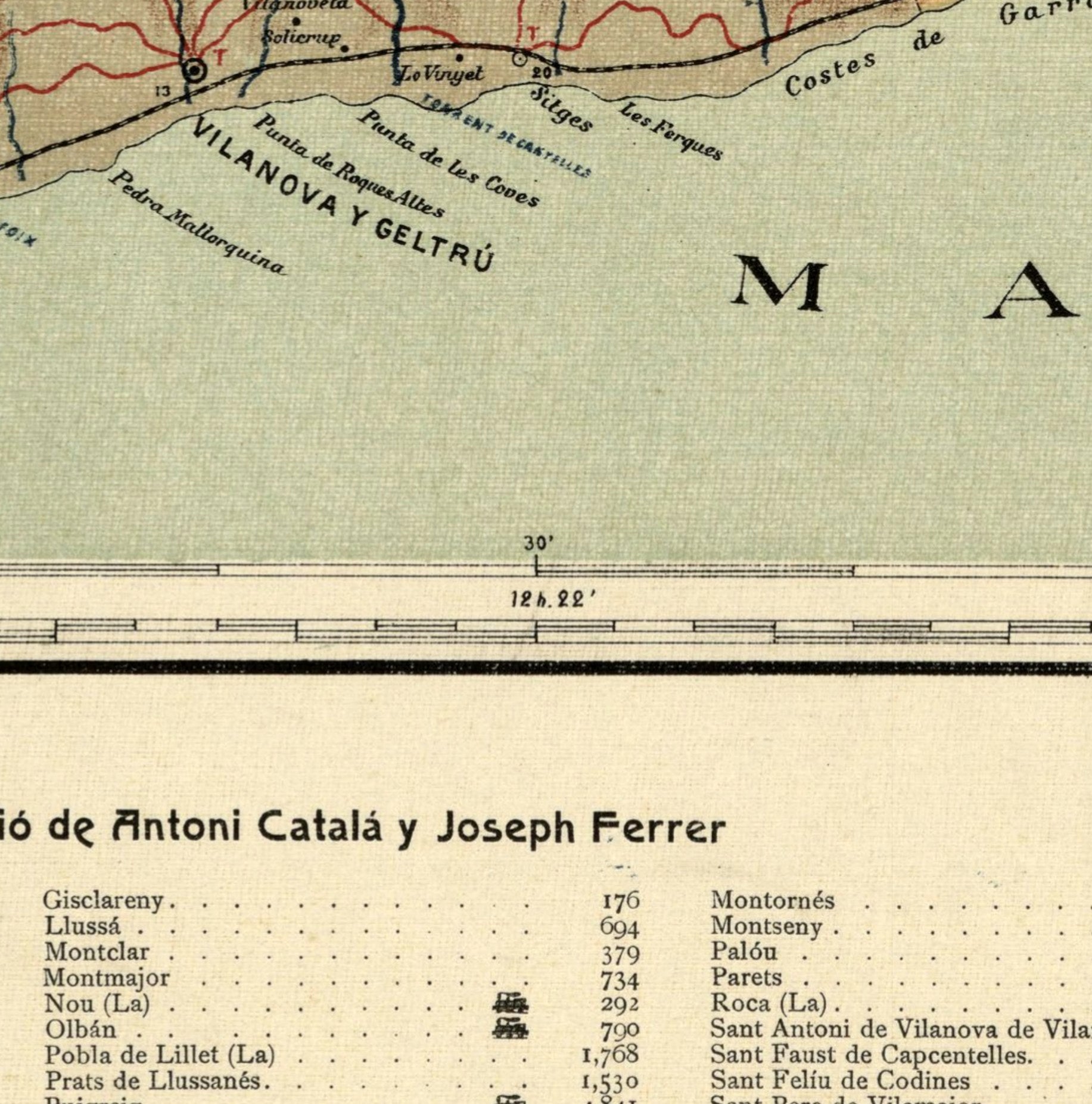 The image is a map of a coastal area, showing the coastline, islands, and surrounding bodies of water.