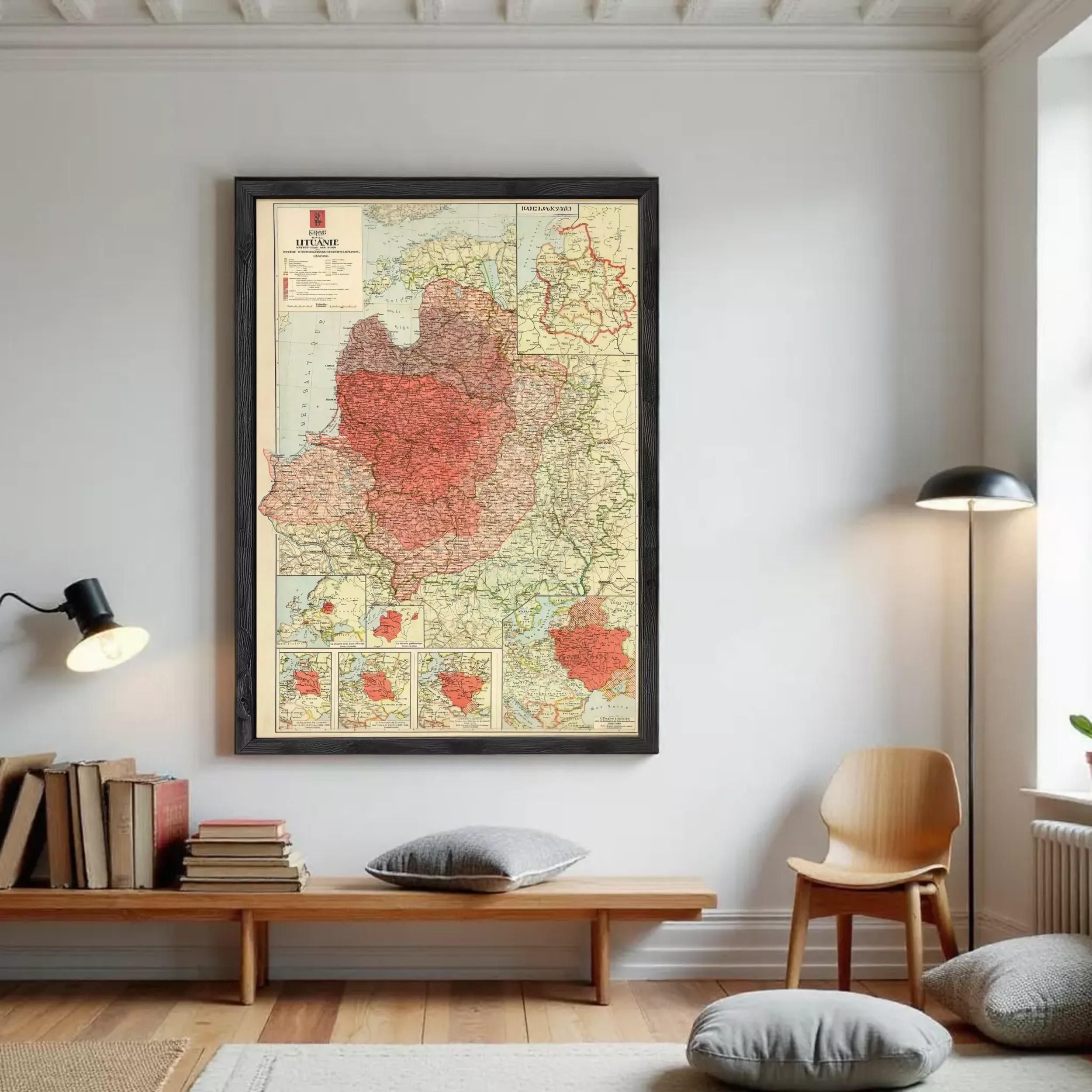 The image is a framed map of the Soviet Union, showing the different regions and their boundaries.