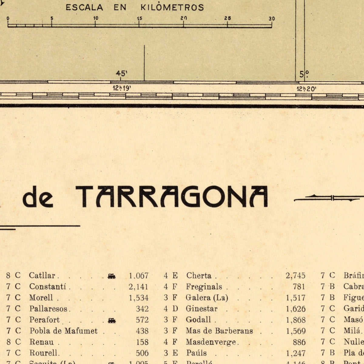 The image is a map of Tarragona, Spain, showing various landmarks and geographical features.