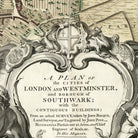 A plan of the cities of London and Westminster, and the town of Southwark, with the continuous buildings; from an actual survey taken by John Rocque, Land surveyor, and engraved by John Pine, Bluemantle Purifuivant at Arms, and Chief Engraver of Seals, to His Majesty.