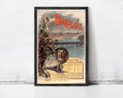 The image is a framed vintage advertisement poster for Bordeaux, France.