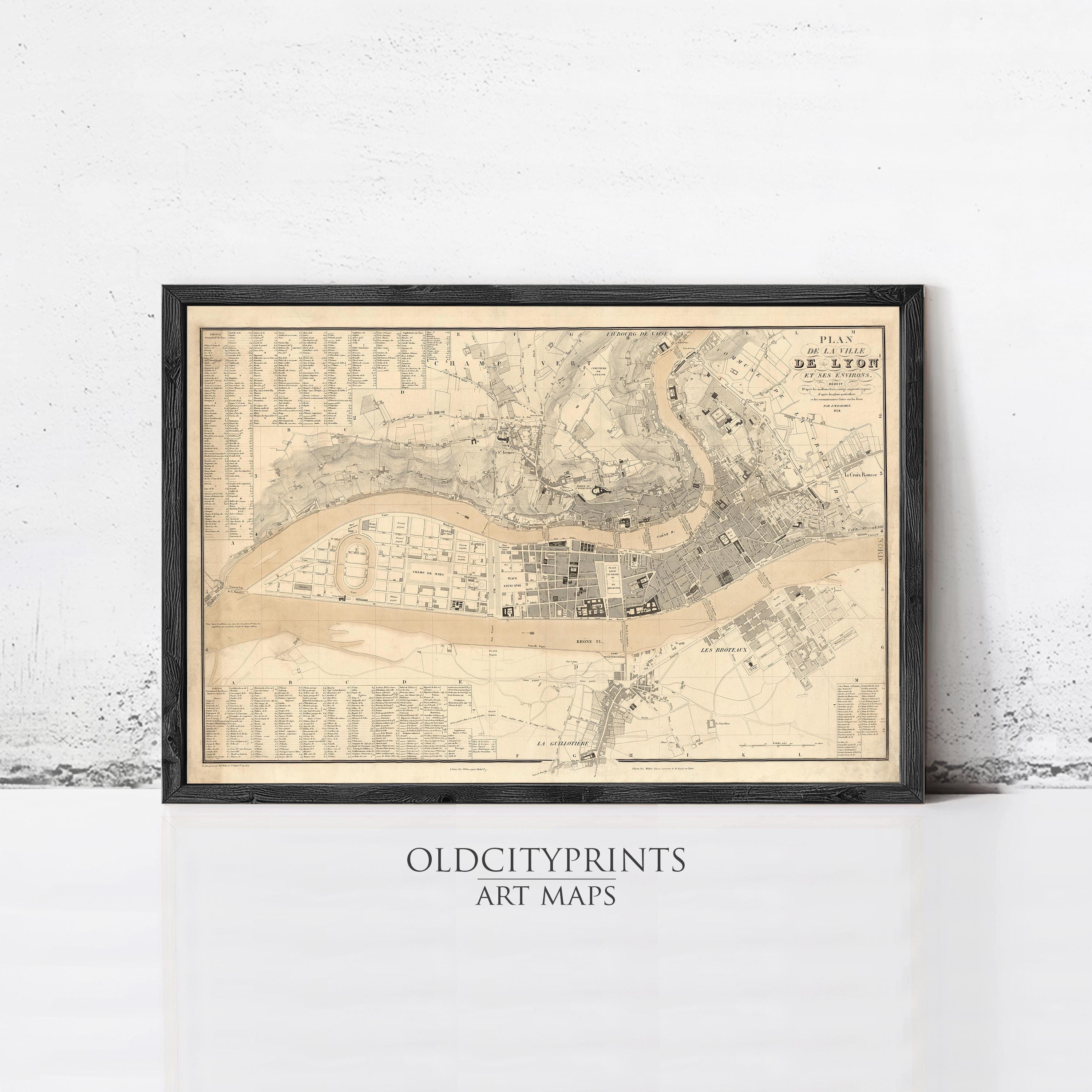 The image is a framed antique map of London, England, dating back to 1858.