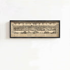 The image is a framed collage depicting a cityscape with various buildings and landmarks.