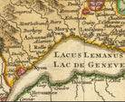 The image is a detailed map of the region surrounding the city of Geneva, Switzerland.