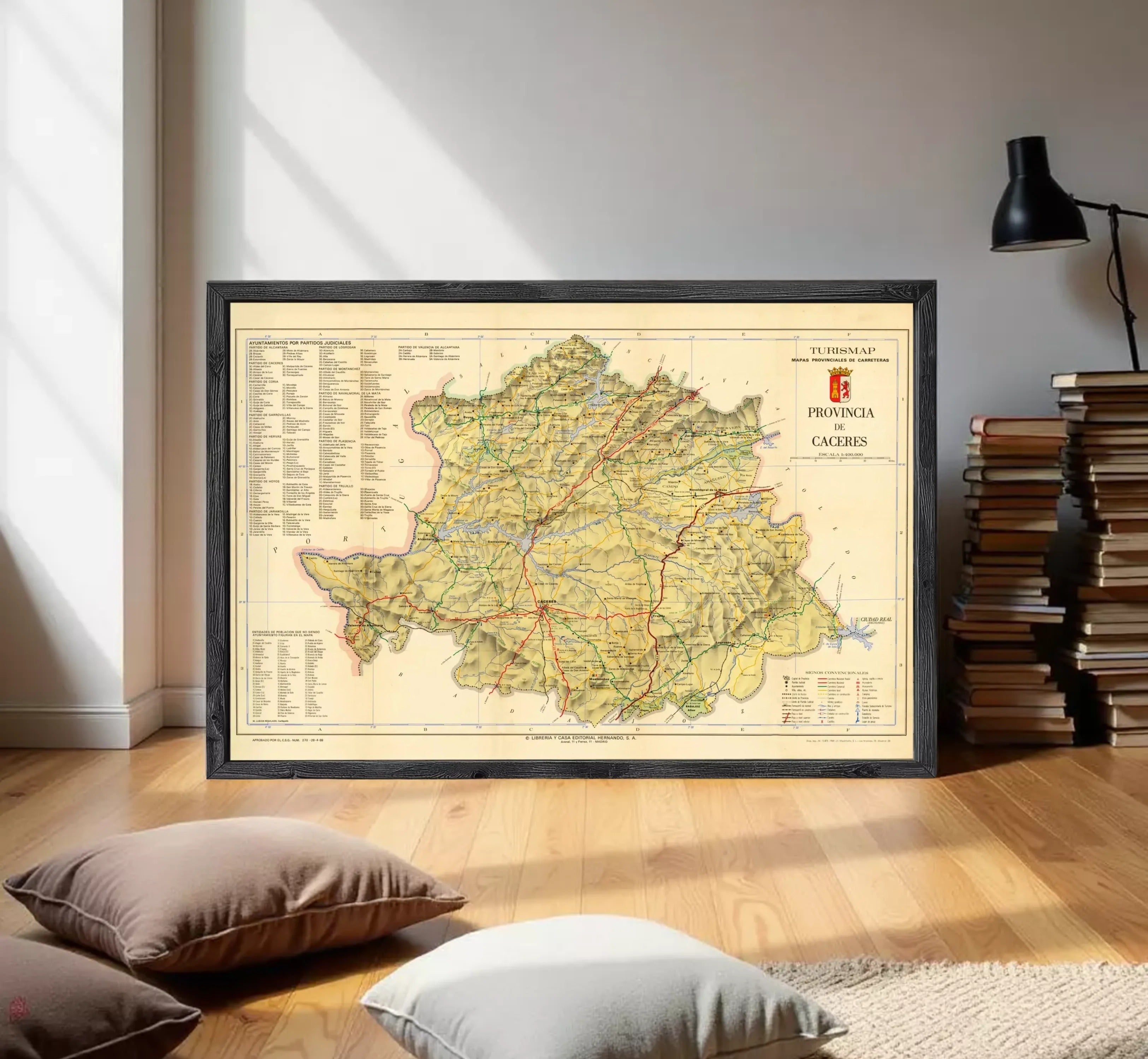 The image is a framed map of the province of Gacé, showing the geographical layout and various landmarks.