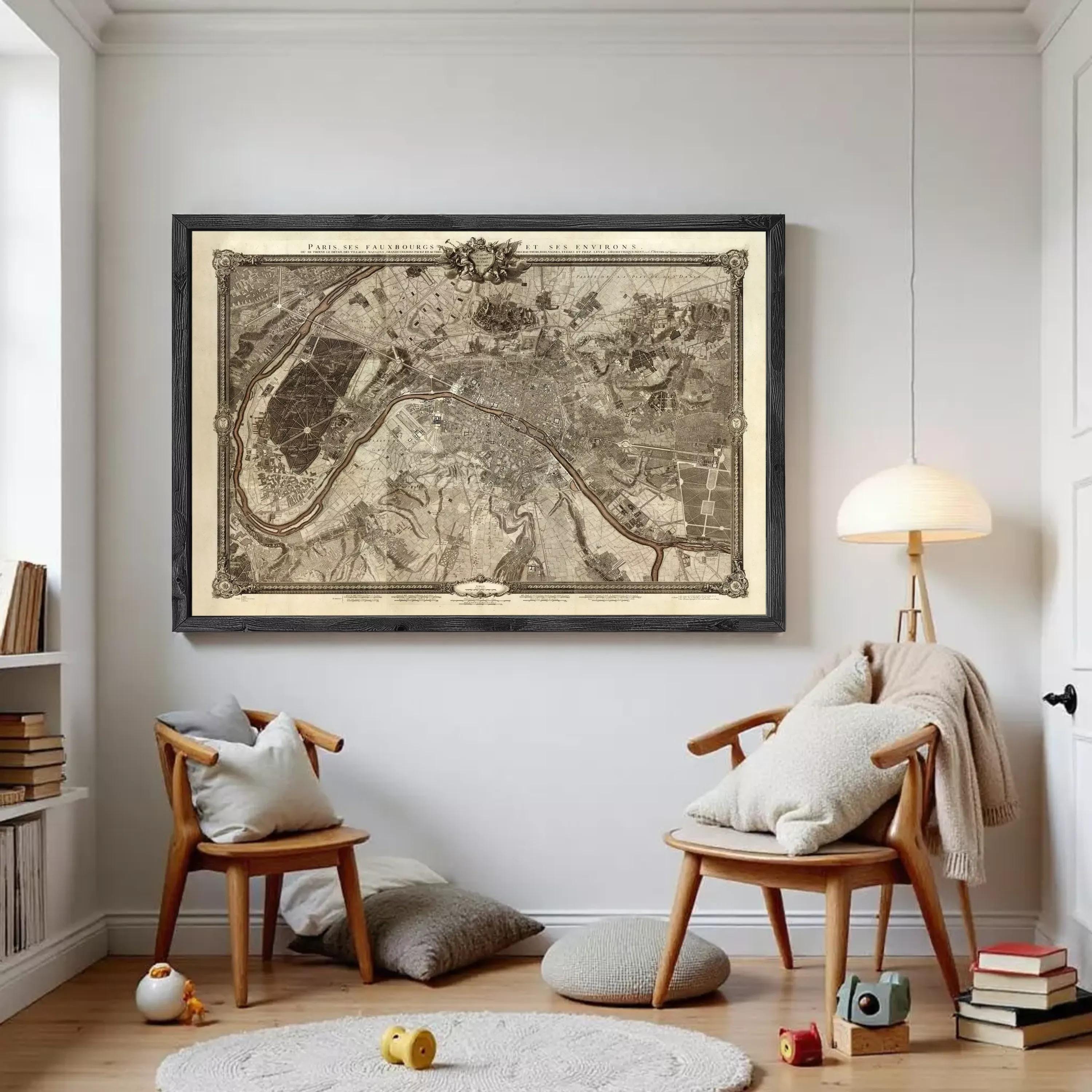 Old Map of Paris 1855 France Vintage Map – Vintage Maps & Prints