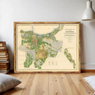 The image is a framed map of Batavia, Czech Republic, dated 1872.