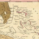 The image is a vintage map of the Pacific Ocean, showing the various islands and coastlines of the region.