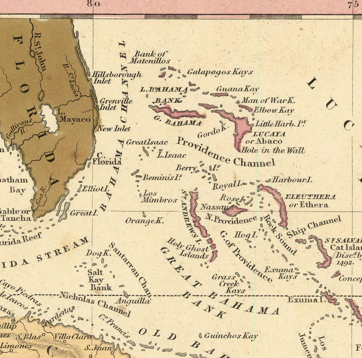 The image is a vintage map of the Pacific Ocean, showing the various islands and coastlines of the region.