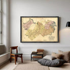 The image is a framed vintage map of the Dorchester neighborhood in Boston, Massachusetts.
