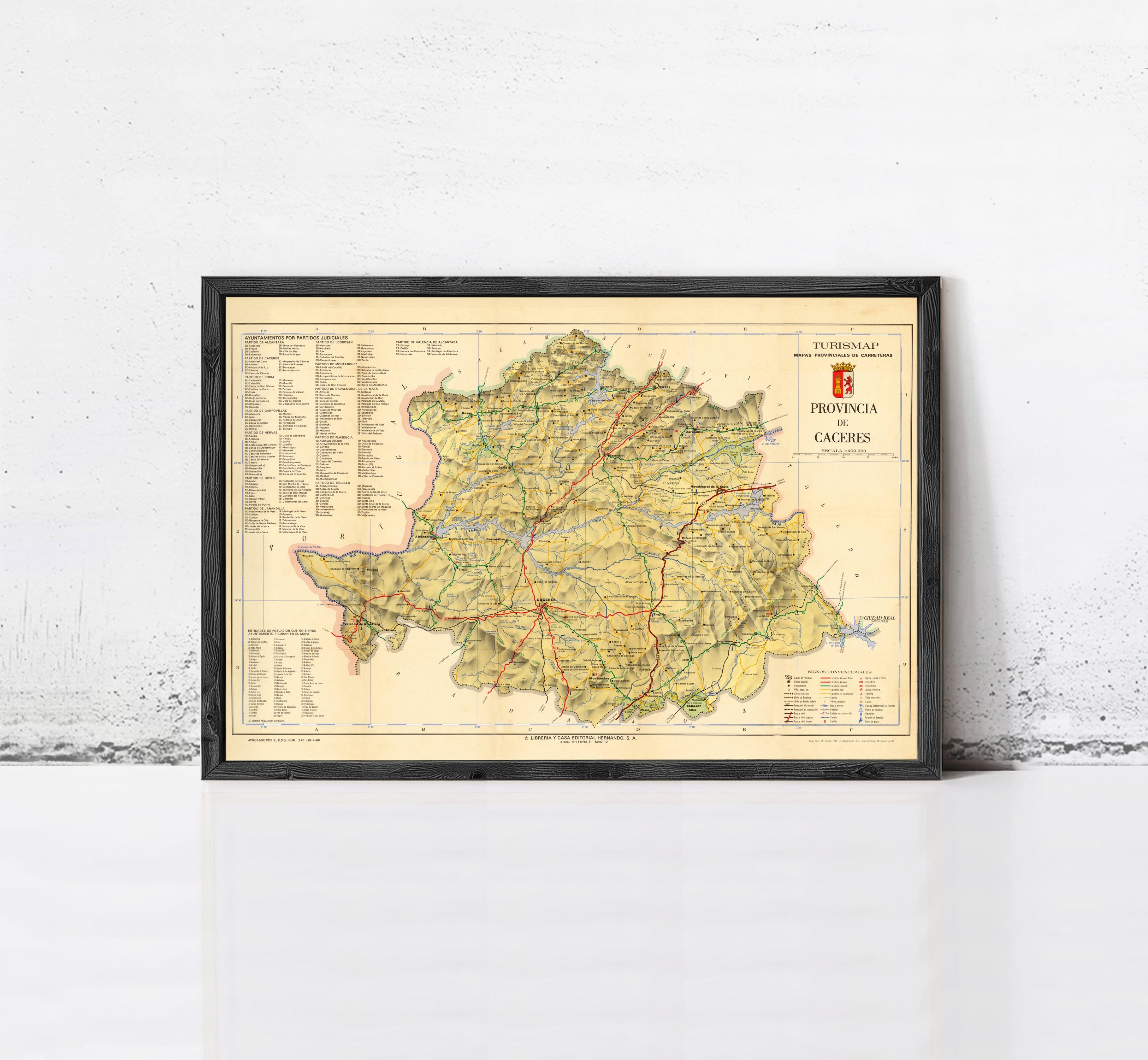 The image is a framed map of the province of Gacé, showing the geographical layout and various landmarks.