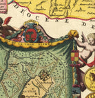 The image is a detailed map of a region, featuring various landmarks and geographical features.