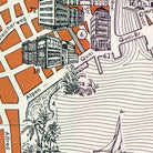 a drawing of a map of a city