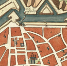 The image is a detailed map of a city, showing streets, buildings, and other urban features.