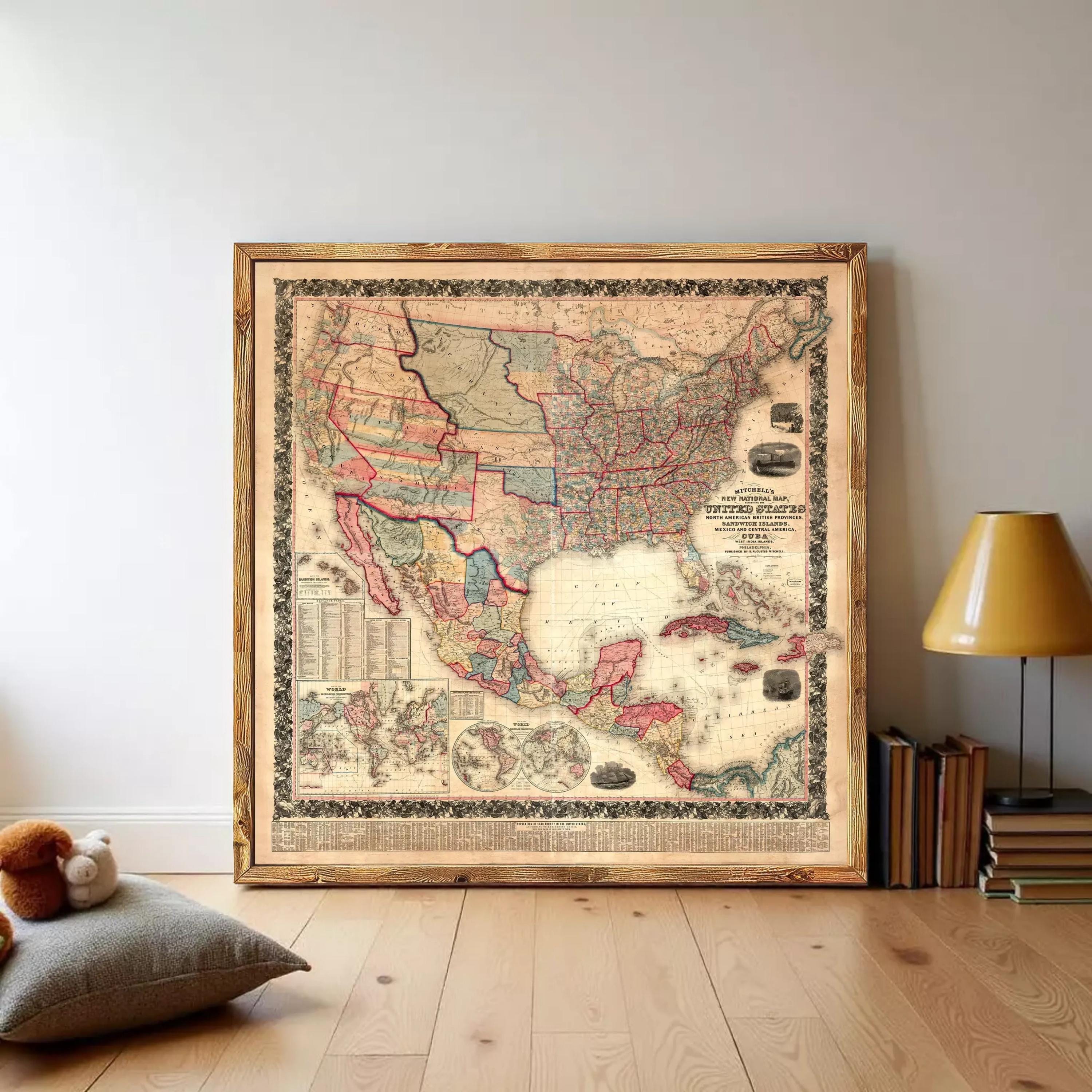 United States of America Vintage Map 1856 – Vintage Maps & Prints