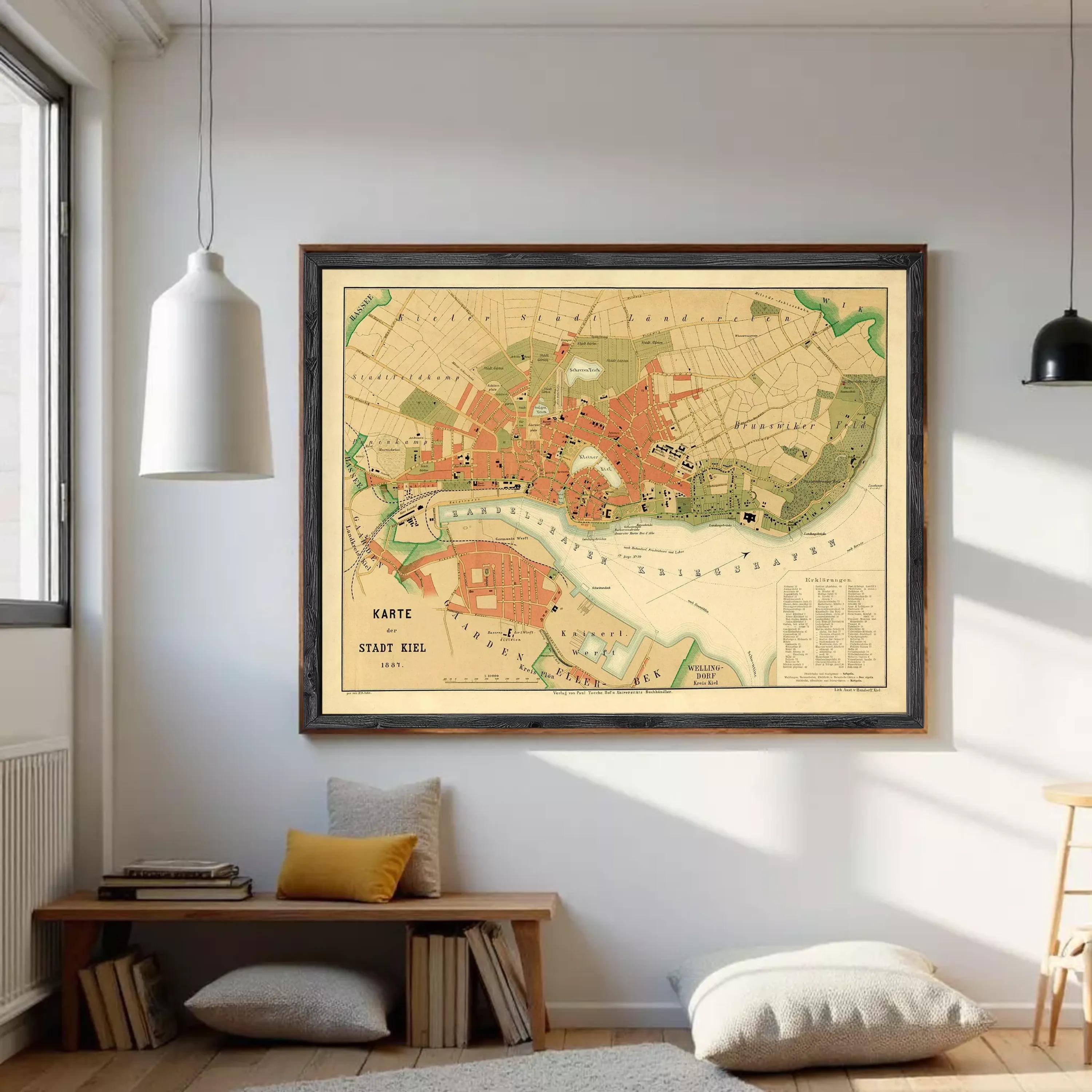 The image is a framed map of the city of Karste, Germany, dated 1810.