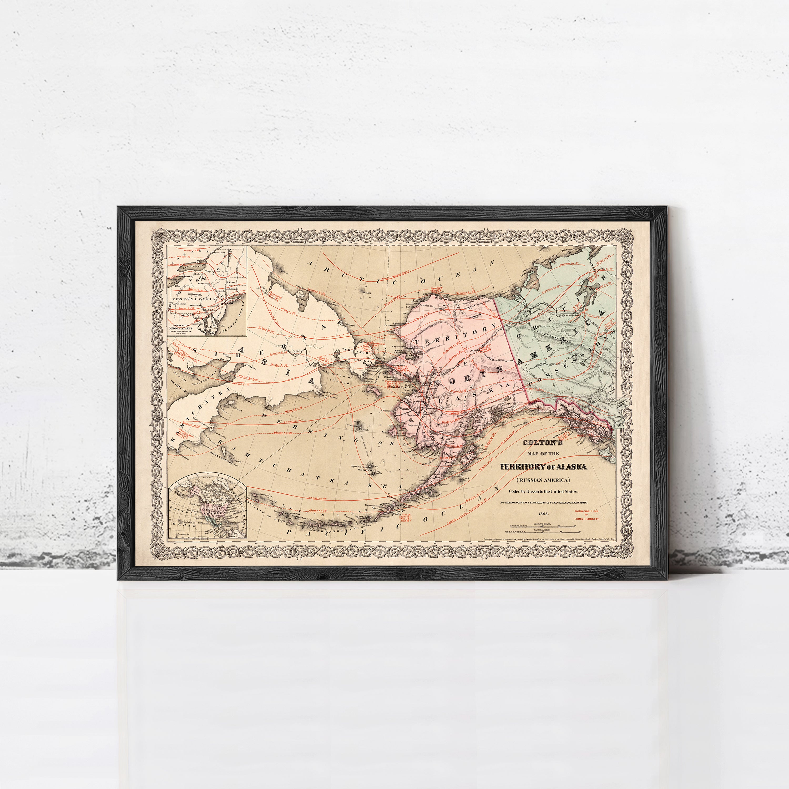 Old Map of Alaska 1868 Vintage Map – Vintage Maps & Prints® - Map Shop