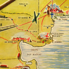 The image is a colorful map of a region, depicting various landmarks and locations such as Cuchillo, Rio Colorado, and San Antonio Oeste.