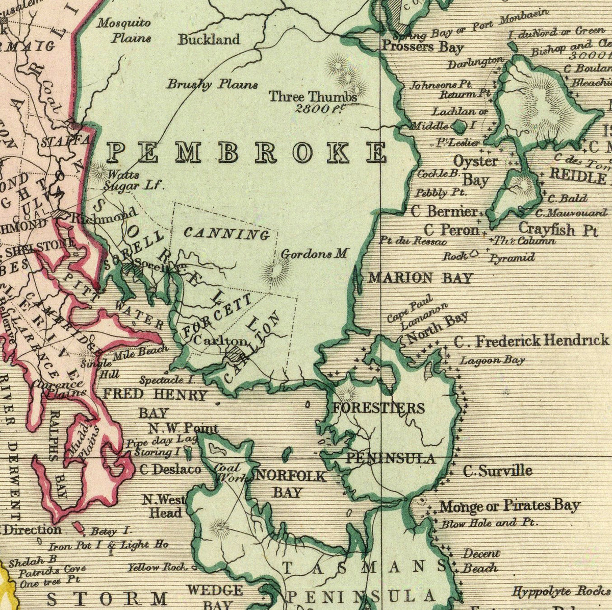 The image is a vintage map of the western United States, showing the coastal regions and surrounding areas.