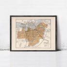 The image is a framed map of the city of Ottawa, Canada.