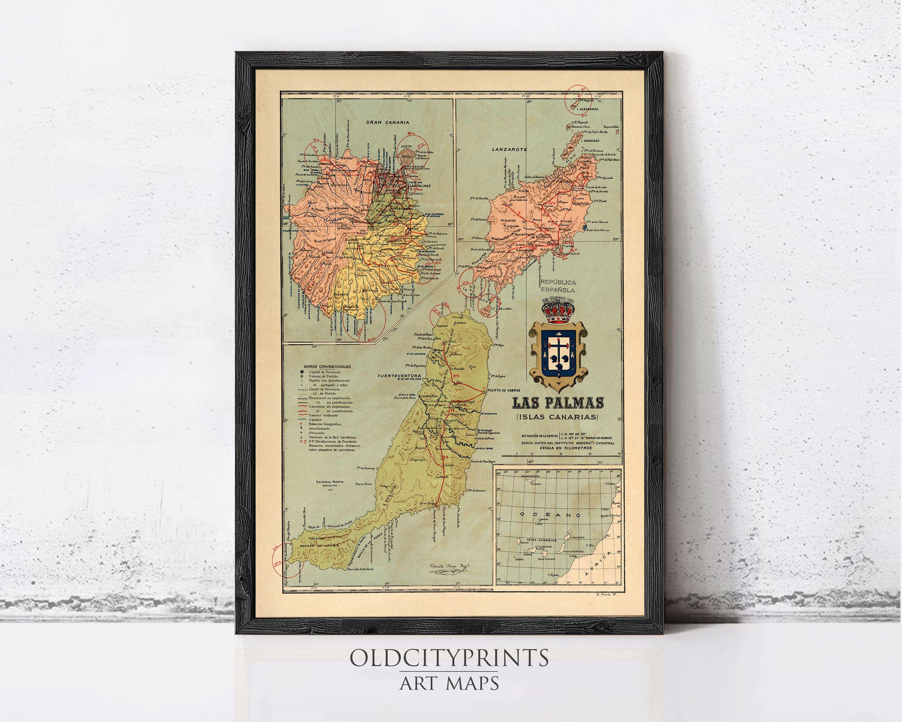 The image is a framed vintage map of the Ils Panamá, showing the surrounding areas and islands.