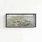 The image is a framed map of Venice, Italy, depicting the city's layout and surrounding areas.