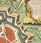 The image is a detailed map of a city, showing various buildings, roads, and other urban elements.