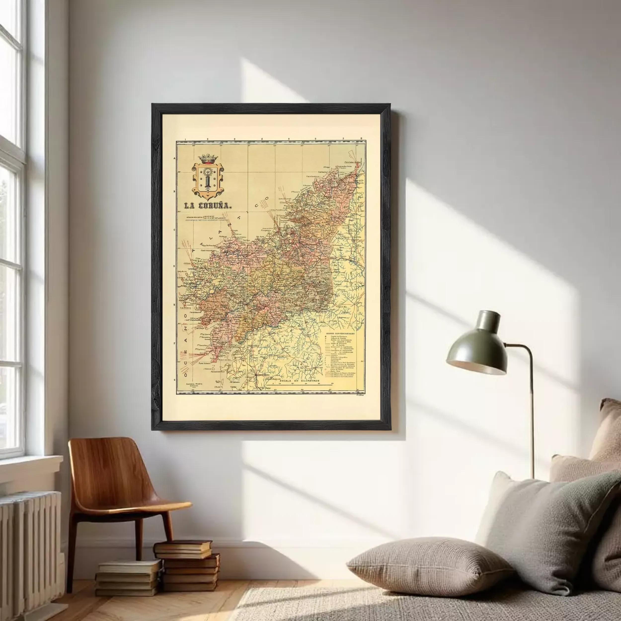 The image is a framed map of the region of the United Kingdom, specifically showing the area around the Isle of Man.