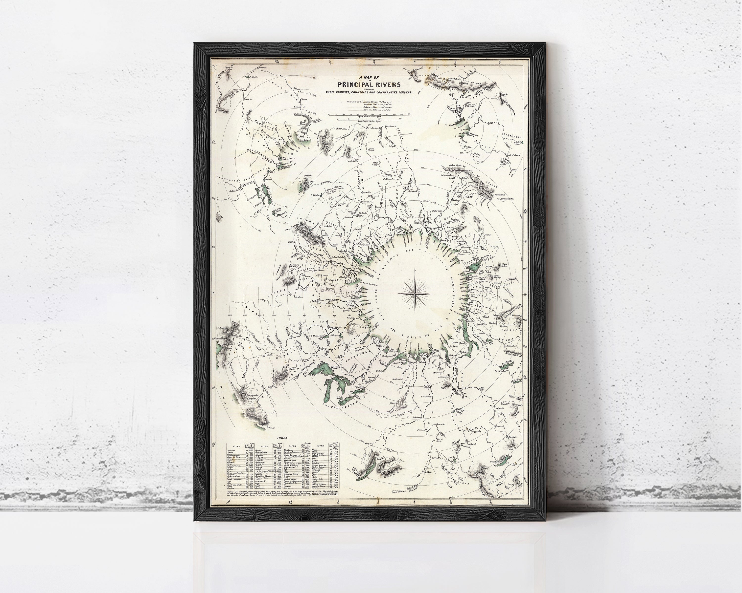 The image is a framed map of the Prince's Islands, which is a collection of islands located in the Arctic region.