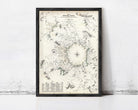 The image is a framed map of the Prince's Islands, which is a collection of islands located in the Arctic region.