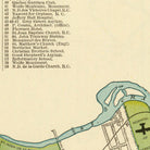 The image is a map of a city, showing various landmarks and locations such as hospitals, churches, and other notable features.