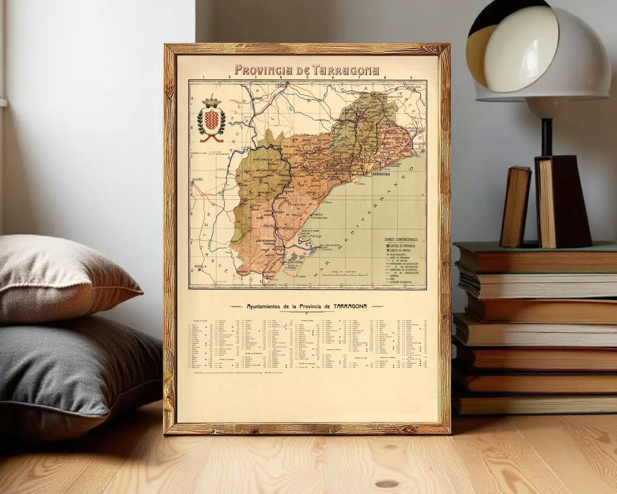 The image is a framed map of the Provincia de Tarapón, showing the geographical layout and boundaries of the region.
