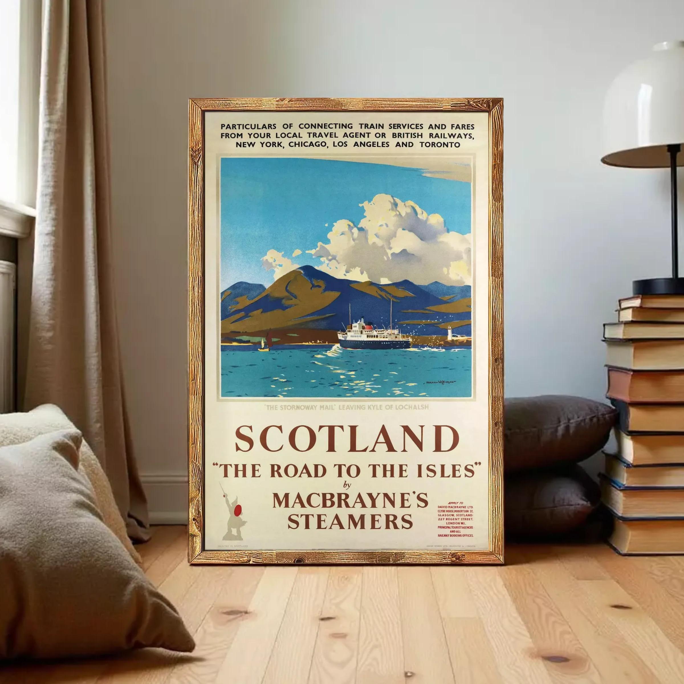 Vintage Travel Poster of Scotland Travel Poster Tourism 1930-40