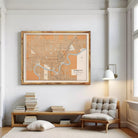 The image is a framed map of the city of Edmonton, Canada.