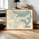 The image is a framed vintage map of the city of Bexley, New York, depicting the city's streets and surrounding areas.