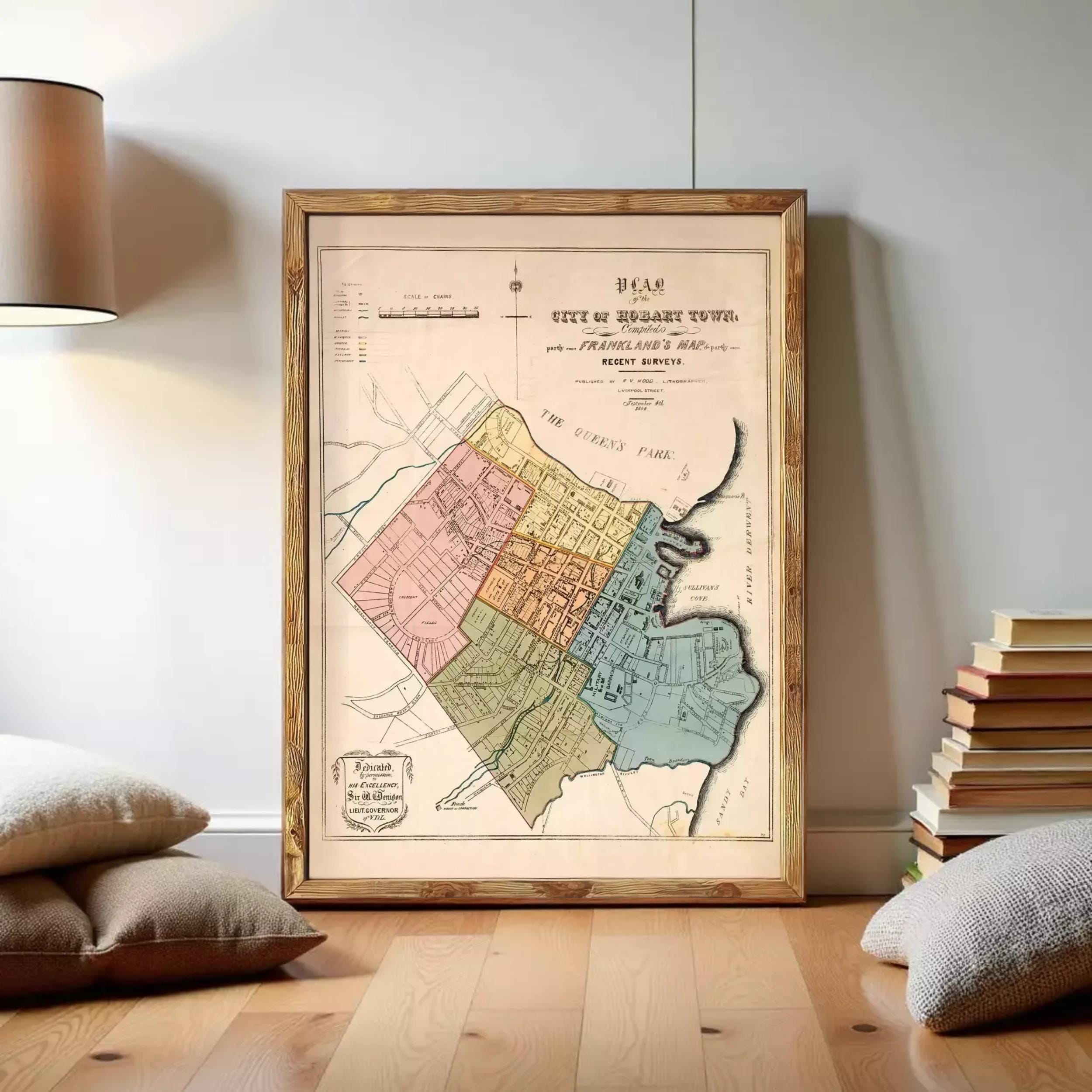 a framed map of the city of Boston, Massachusetts, with a focus on the East Boston neighborhood.