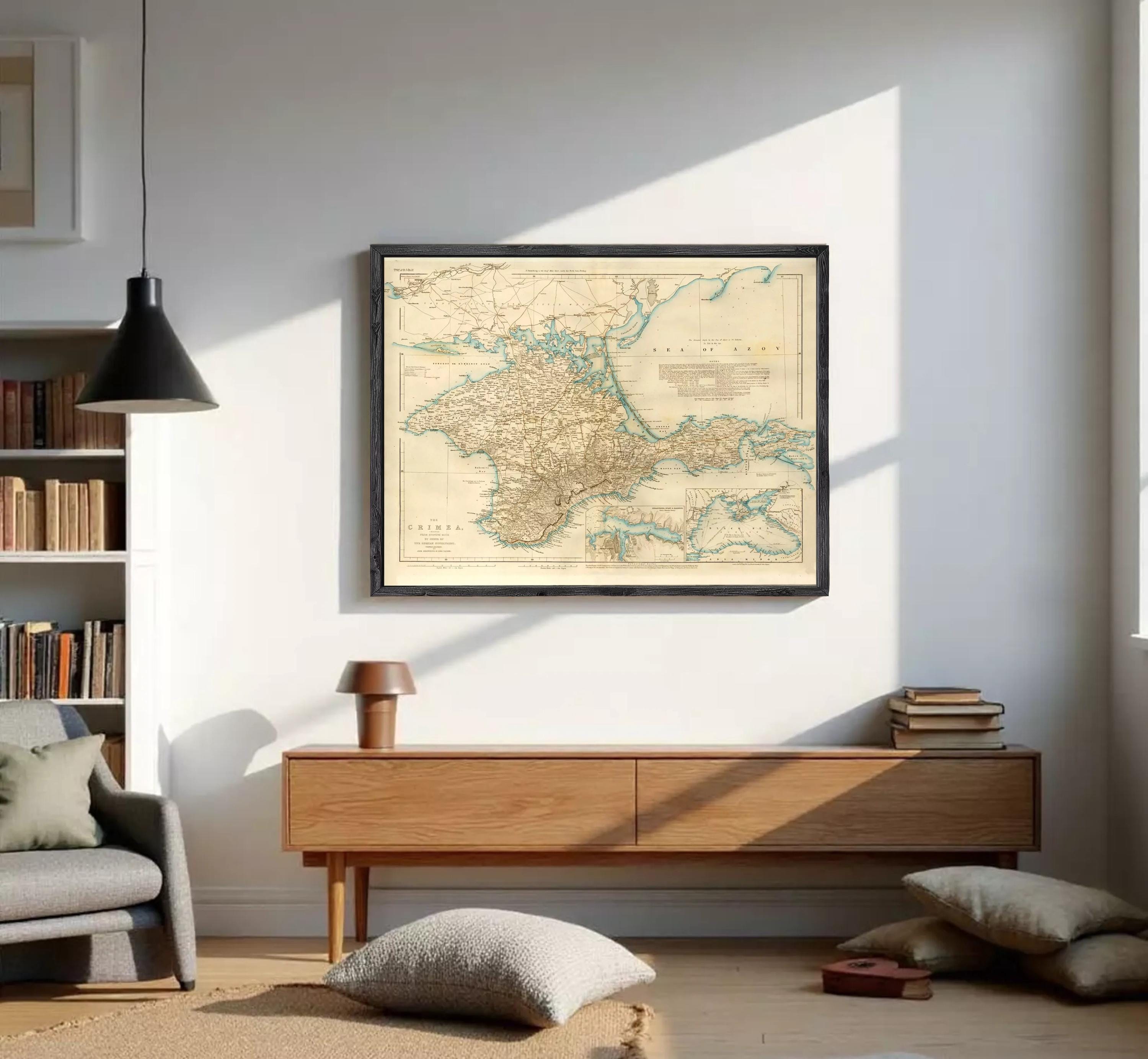 The image is a framed vintage map of the Soviet Union, depicting the country's geographical layout and boundaries.