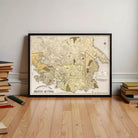 a framed map of Greater Victoria, a region in Victoria, Australia.