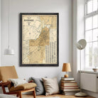 The image is a framed vintage map of Thomas Bros. Riverside, with a detailed layout of the area and surrounding streets.
