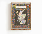 The image is a framed map of Scotland, featuring a variety of symbols and coat of arms representing different regions and groups within the country.
