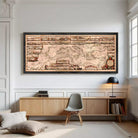 The image is a framed map of Europe, depicting various countries and geographical features.
