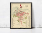 The image is a framed map of the city of Malmö, Sweden, dated 1881.